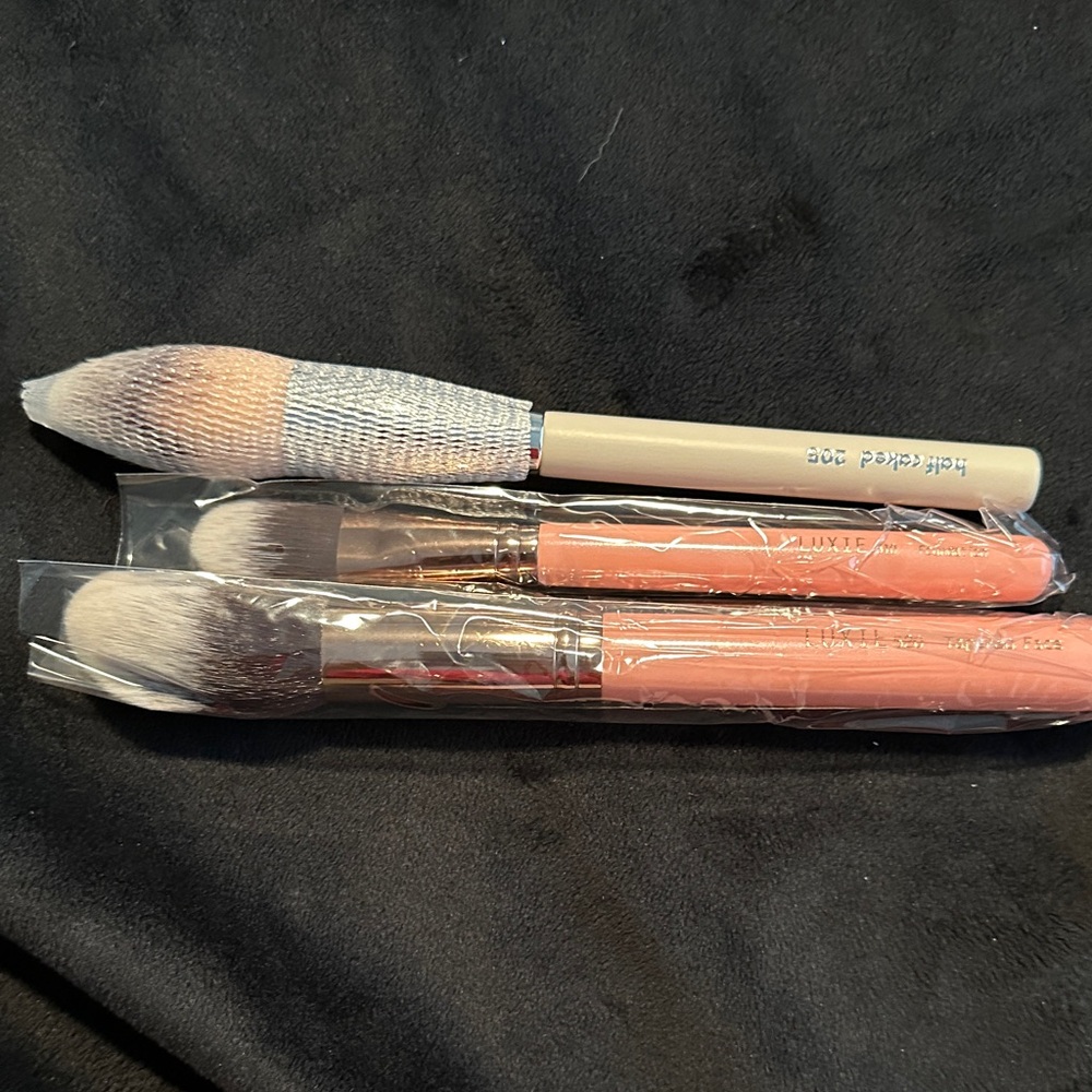 Quilted Beige Makeup Bag with Mixed Beauty Products - Picture 2 of 4